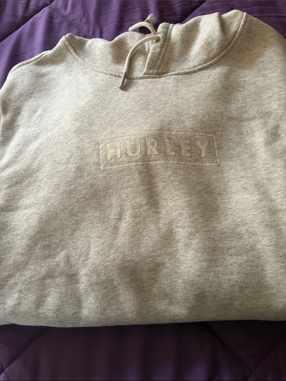 Hurley Men's Light Gray Zip-Up Hoodie Sweatshirt